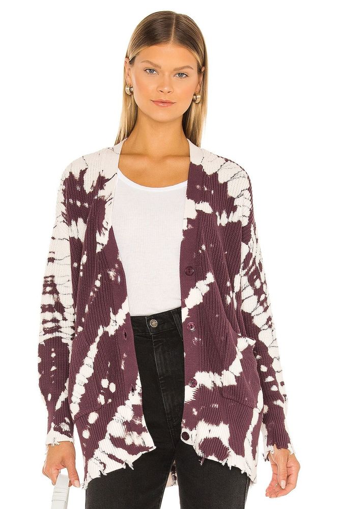 NEW M/L Young Fabulous Broke Indi Cardigan Raisen Starburst REVOLVE MSRP $150